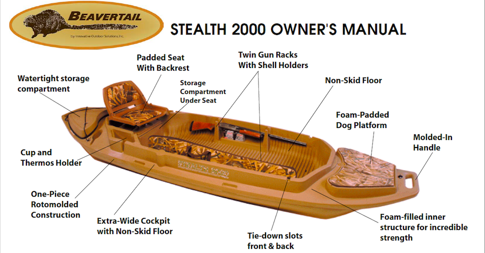 Охотничья лодка Stealth 2000 Beavertail